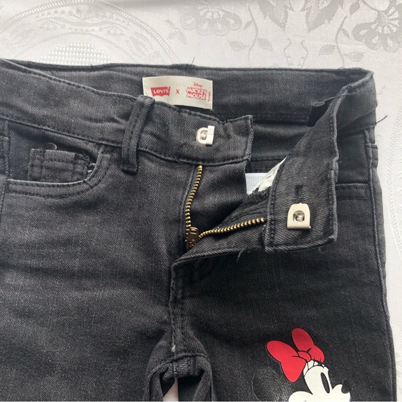Levi’s Toddlers Black Jeans Denim Pants Girls Size 2T Disney Mickey Mouse Casual - Picture 3 of 16